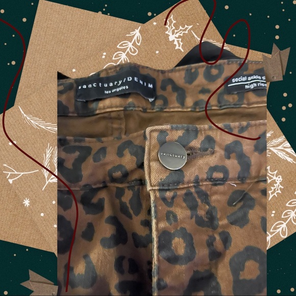 Sanctuary leopard skinny jeans. Size 16W. NWOT - Picture 3 of 5